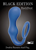 Синее эрекционное кольцо с анальной пробкой Lola toys Double Pleasure Anal Plug 4217-03Lola