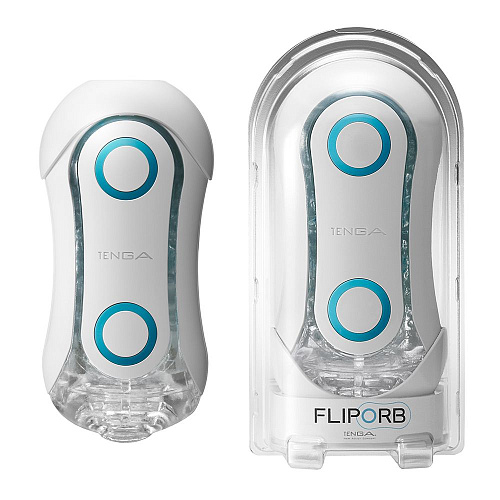 Прозрачный мастурбатор Tenga FLIP ORB BLUE RUSH TFO-001