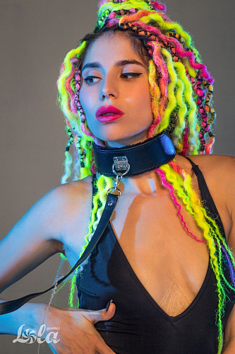 Чёрный ошейник с поводком Lola toys Circus 1085-01lola