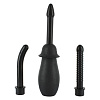 Чёрный анальный душ с насадками Seven Creations KIT BLACK 16-11BLK-BXSC