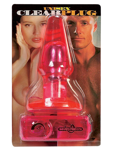 Анальная розовая пробка Seven Creations Unisex Clear Plug 2K322LCPR BCD GP (14 см)