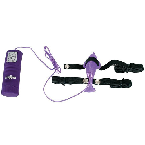 Фиолетовый клиторальный стимулятор в виде дельфинчика Seven Creations Pure Vibes 05-137-E6 BX GP