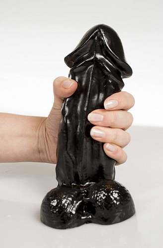 Чёрный фаллоимитатор серии «зооэротика» O-Products «Динозавр» Raptor 115-RR02 (20,5 см)