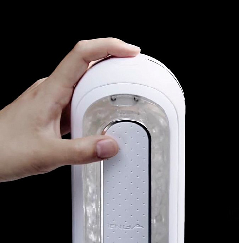 Белый мастурбатор с вибрацией Tenga Flip Zero  TFZ-101
