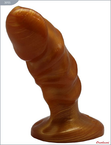 Жёлтая анальная пробка анатомической формы Eroticon 30155 (13 см)