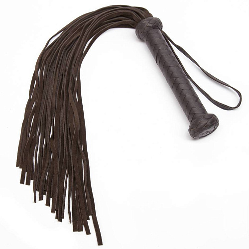 Коричневая кожаная плеть Coco de Mer Brown Leather Flogger 61229 (66 см)
