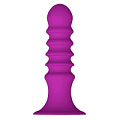 Фиолетовый ребристый анальный стимулятор Dream Toys RIBBED PLUG 21444 (13,5 см)