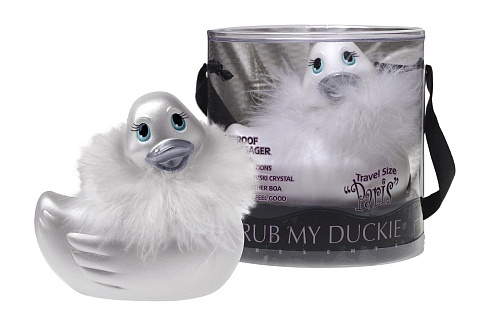 Белая уточка-вибратор Big Teaze Toys I Rub My Duckie Paris Travel Size 10142