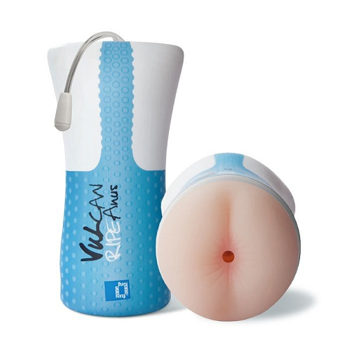 Бело-голубой мастурбатор-анус Topco Sales Vulcan Love Skin Masturbator Ripe Anus 1600110