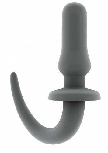 Серая анальная пробка с ручкой Shots Media BV SONO №12 SON012GRY