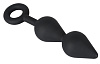 Чёрный анальный стимулятор с кольцом Orion 0533157 (20 см)