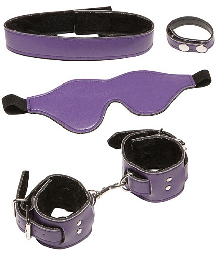 БДСМ-набор X-Play Purple Pleasure из 4 предметов Allure Lingerie 2021