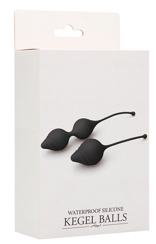 Чёрный набор из двух чёрных вагинальных шариков Shots Media BV Shots Be Good Tonight BGT003BLK