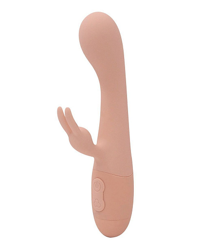 Персиковый вибратор с клиторальным отростком Le Frivole Naya 05502 (18,3 см)
