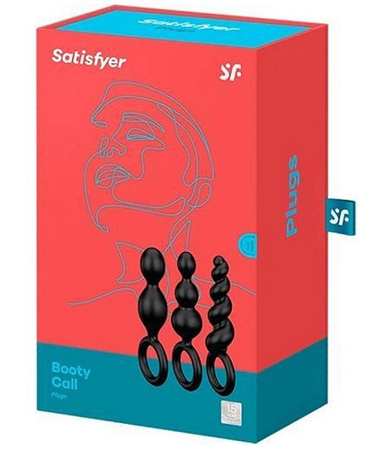 Набор чёрных анальных цепочек Satisfyer Plugs EE73-774-011