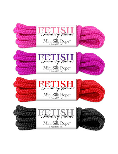 Разноцветный набор верёвок для фиксации Pipedream Mini Silk Rope Sampler PD3864-00