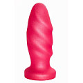 Розовая анальная пробка с рельефом LOVETOY (А-Полимер) 438200 (12,9 см)