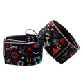 Чёрные поножи на цепочке Shots Media BV Printed Ankle Cuffs Old School Tattoo Style OU447BLK