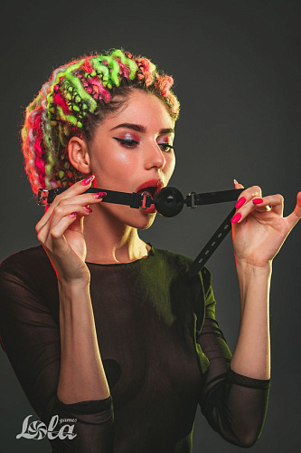 Чёрный кляп-шарик Lola toys Charmer S 1152-01lola