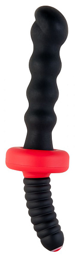 Чёрный двусторонний фигурный вибратор ToyFa 901339-5 (30 см)