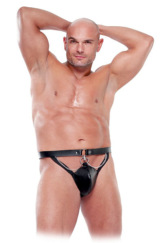 Чёрные мужские трусы с замочками Pipedream PD4747 (размер XXL-XXXL)