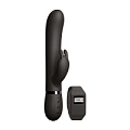 Чёрный вибромассажёр-кролик с браслетом Shots Media BV Kegel Rabbit SEX003BLK (22,5 см)