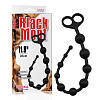 Чёрная анальная цепочка с шариками разного диаметра Chisa 511474742 (30,8 см)
