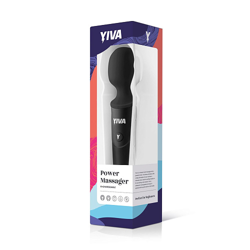Чёрный вибромассажёр EDC Wholesale Yiva Power Massager YIV001BLK