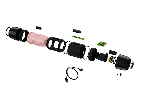 Чёрный мастурбатор-вагина с блютус-колонкой LuxeLuv MEMPHIS