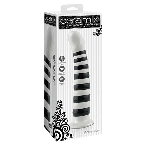 Керамический чёрно-белый стимулятор Pipedream CERAMIX №6 PD4906-00