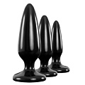 Набор из 3 чёрных силиконовых анальных пробок NS Novelties Trainer Kit NSN-1105-03