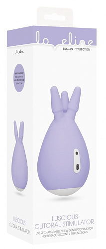 Фиолетовый клиторальный стимулятор с тремя отростками Shots Media BV Luscious LOV020PUR