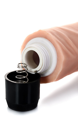 Телесный реалистичный многоскоростной вибратор Штучки-дрючки 690607 (22,5 см)