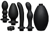 Чёрный набор для анального душа Doc Johnson Kink Flow Full Flush Set 2401-20-BX