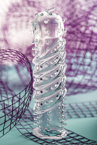 Прозрачная насадка на пенис A-toys TOYFA 768011