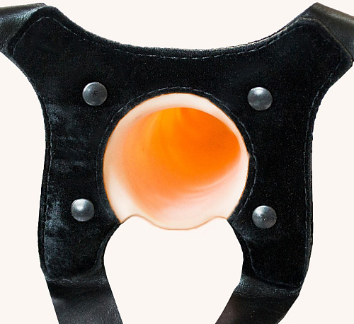 Пустотелый поясной фаллопротез LOVETOY (А-Полимер) MINI 7418/2 (17,5 см)