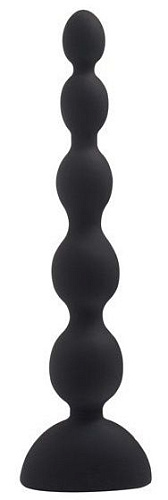 Чёрный анальный вибростимулятор Howells Anal Beads L 189022black (21,5 см)