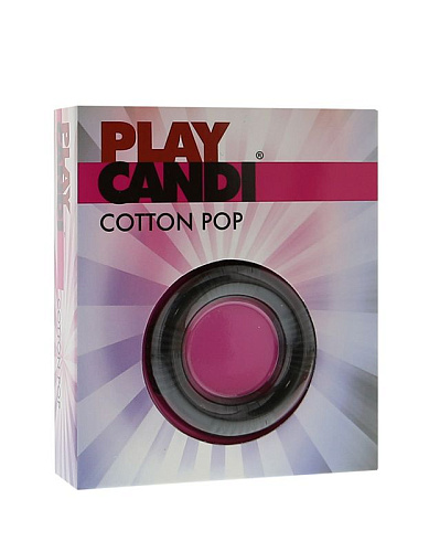 Чёрное эрекционное кольцо Seven Creations PLAY CANDI COTTON POP BLACK 50792