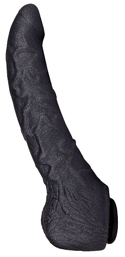 Чёрная насадка Harness LOVETOY (А-Полимер) Black Bent 132304 (15 см)