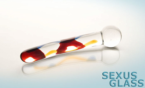 Гладкий стеклянный фаллоимитатор Sexus Glass 912075