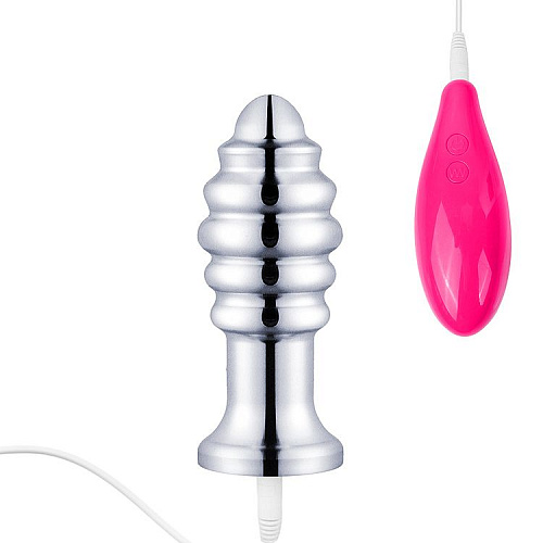 Рельефный серебристый анальный вибромассажёр Bior toys Notabu NTU-80478 (8,8 см)