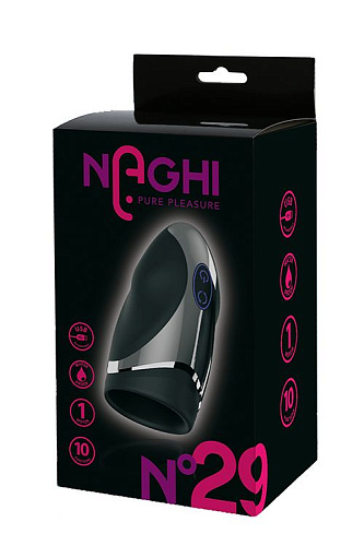 Чёрный вибромастурбатор Tonga NO.29 RECHARGEABLE PENIS HEAD VIBE 530029