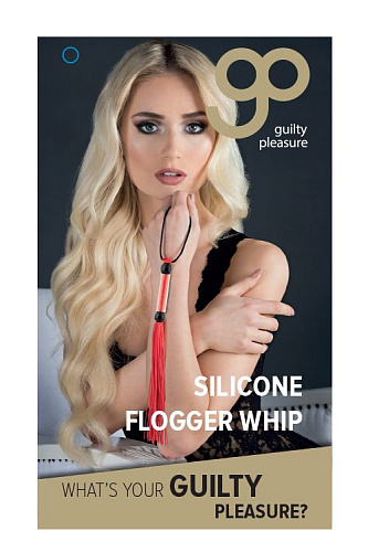 Красная мини-плеть из силикона и акрила Blush Novelties SILICONE FLOGGER WHIP 520085 (25,6 см)
