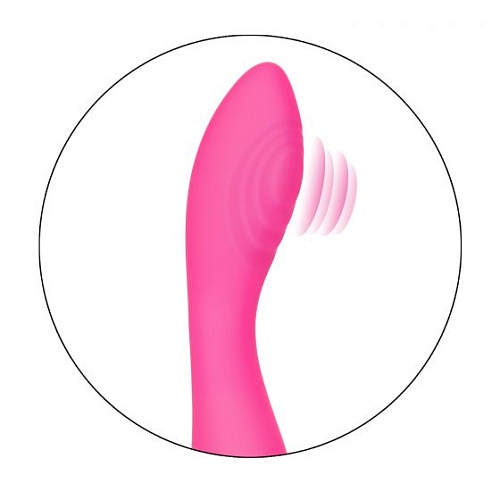 Розовый вибратор с пульсирующим воздействием California Exotic Novelties Surf City Centerfold SE-4350-05-3 (16 см)