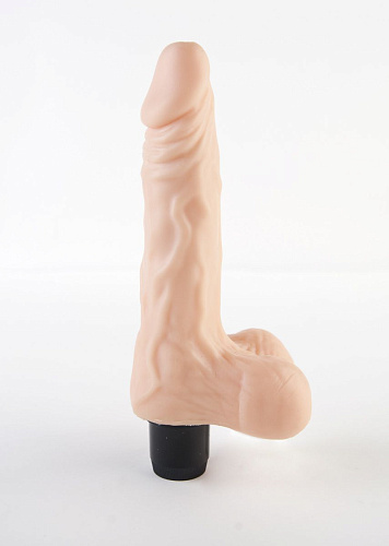 Реалистичный вибратор телесного цвета с ярко выраженным рельефом ToyFa XL907 (14,5 см)
