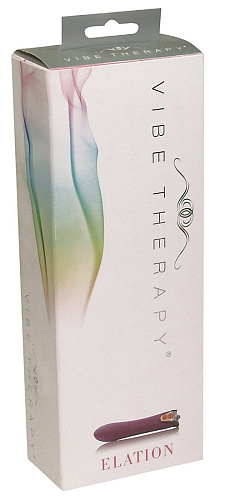 Сиреневый силиконовый вибромассажёр Vibe Therapy ELATION V02S017A1-B4 (17,5 см)