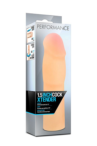 Телесная насадка-удлинитель на пенис Blush Novelties PERFORMANCE 1.5INCH COCK XTENDER BL-26293 (16 см)