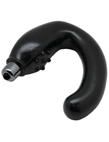 Чёрный С-массажёр простаты с вибрацией Eroticon 30273