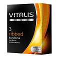 Прозрачные, ребристые презервативы R S GmbH VITALIS PREMIUM №3 ribbed (3 шт)