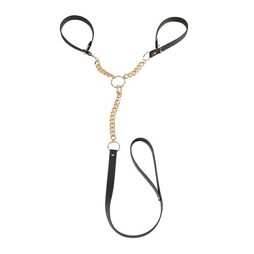 Чёрные наручники с петлёй MAZE T-RESTRAINTS Bijoux Indiscrets 0203